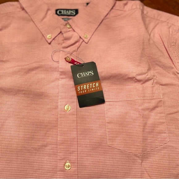 CHAPS Men's XL SS Button Down NWT - Picture 2 of 2